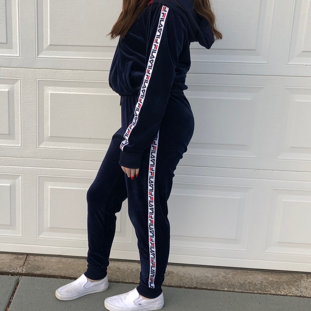 Velour Fila tracksuit